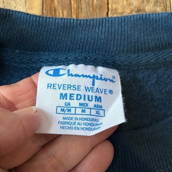 Champion Crewneck Sweatshirt Fuzzy Letters - Picture 4 of 6